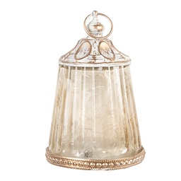 [6GL5229] Deko mit LED Beige Ø 8x12 cm / 2xAAA