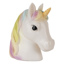 [6LMP807] Luce notturna Unicorno LED Bianco Verde 22x14x24 cm