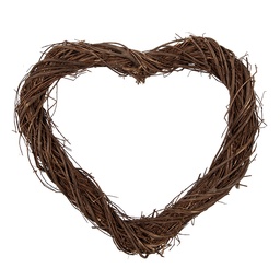 [6RO0606S] Decoratie krans hart 30x30x3 cm