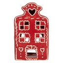 Tealight Holder Christmas House Red White 8x7x13 cm