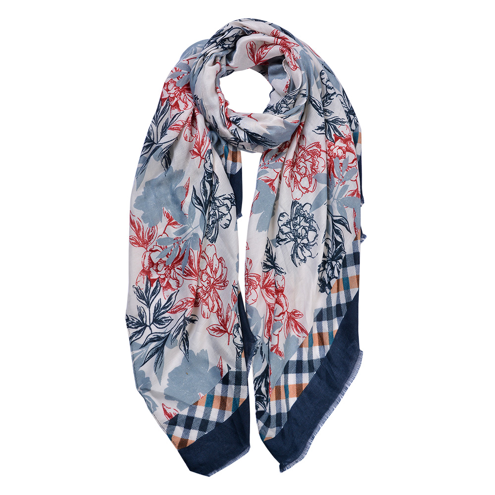 Scarf Women Blue 80x180 cm
