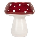 Porta tealight Fungo Bianco Rosso Ø 7x7 cm