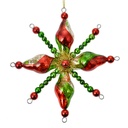 Palla di natale Verde Rosso Ø 16x3 cm