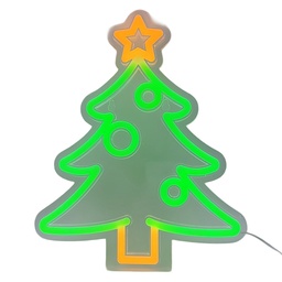 [6LMN0002] Wandlamp neon Kerstboom 22x2x28 cm