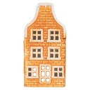 Tealight Holder Christmas House Orange Red 9x10x19 cm