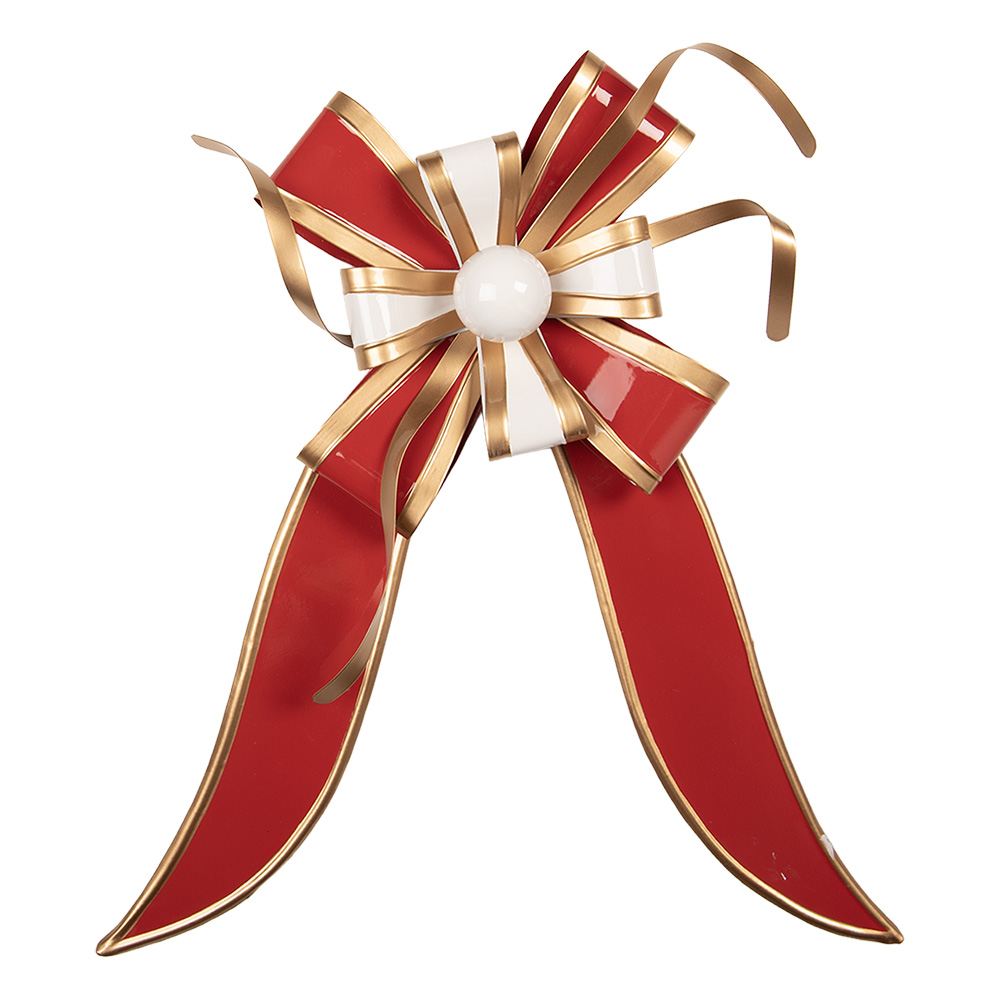 Fiocco decorativo Rosso Color oro 30x6x38 cm
