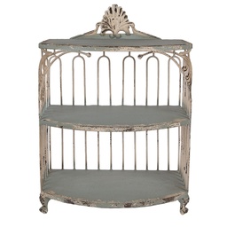 [6Y5719] Mensole a Muro Verde Beige 38x23x55 cm
