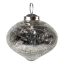 Weihnachtskugel Silberfarbig Ø 7x7 cm