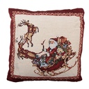 Cushion filled Beige Red 45x45x4 cm