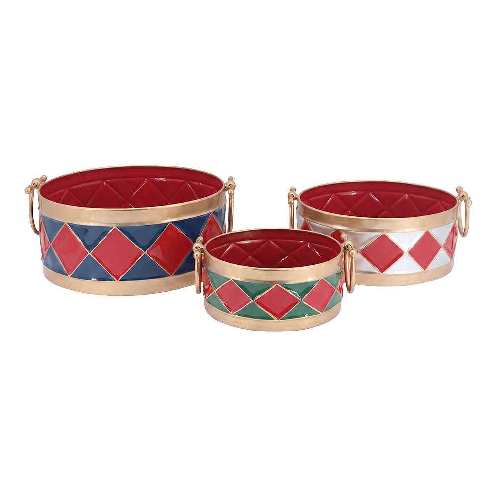 Decoratieve schaal (3) 35x31x13 / 29x26x12 / 23x21x9 cm