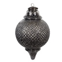 Boule de Noël Noir Gris Ø 16x27 cm