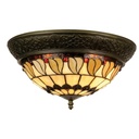 Ceiling Lamp Tiffany Beige, Brown Ø 38x19 cm E14/max 2x40W