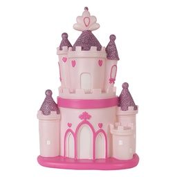 [6LMP803] Luce notturna Castello LED Rosa Viola 23x16x35 cm