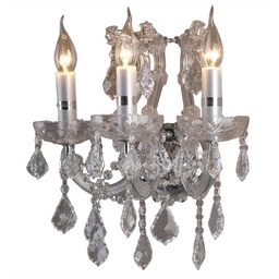 [5LL-CR132] Applique Trasparente 35x21x40 cm E14/max 3x40W