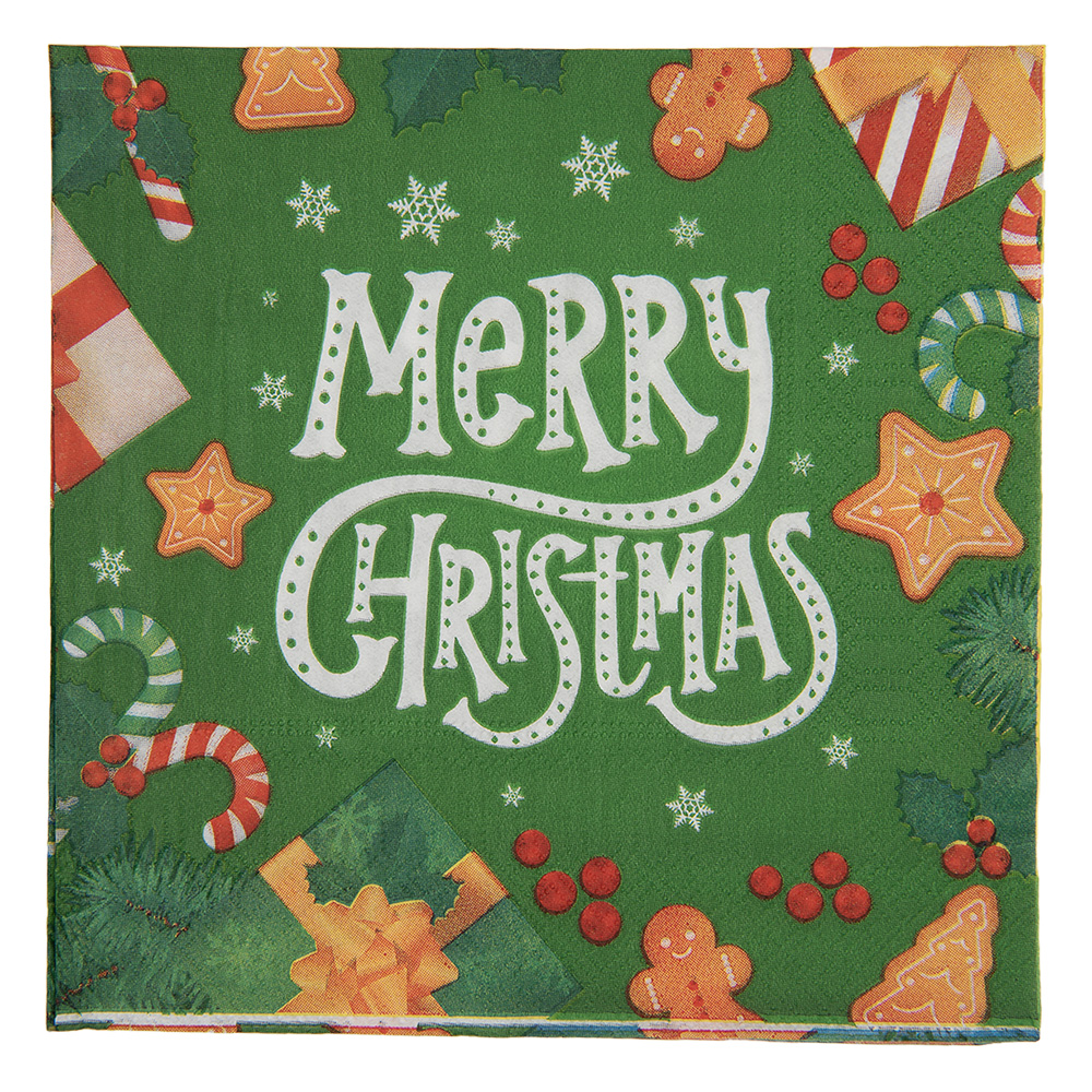 Paper napkins Green Brown 33x33 cm (20)