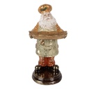 Decoratie kerstman met schaal 15x18x31 cm