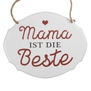 Textschild Weiß Rot 18x1x15 cm