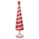 Décoration de Noël Sapin de Noël Rouge Blanc Ø 13x49 cm