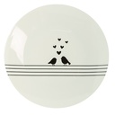 Geschirr Essteller Weiß, Schwarz Ø 26x2 cm