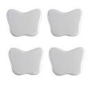 Türknopf 4-er Set Weiß Ø 4x3/6 cm