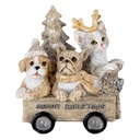 Decoratie dieren in kar 9x7x11 cm