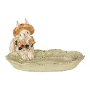 Decoratief schaaltje met konijn 14x11x8 cm