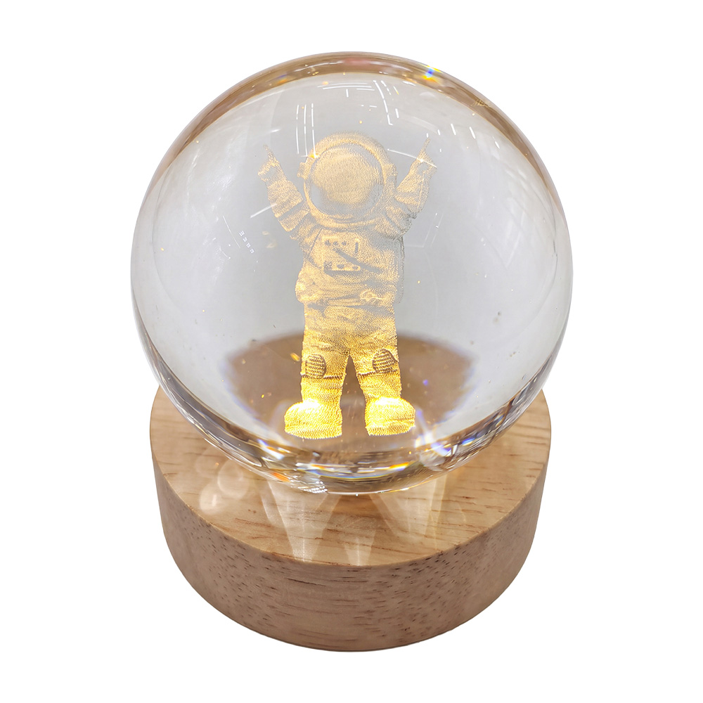 Glazen bol met licht LED Ø 6 cm