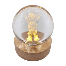 [66964] Glaskugel mit Licht LED Braun Ø 6 cm