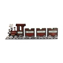 Décoration Train Rouge Vert 95x19x28 cm