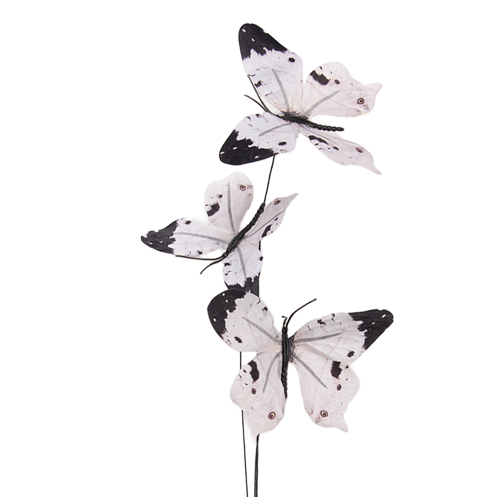 Decoratie tak met vlinders 10x10x65 cm