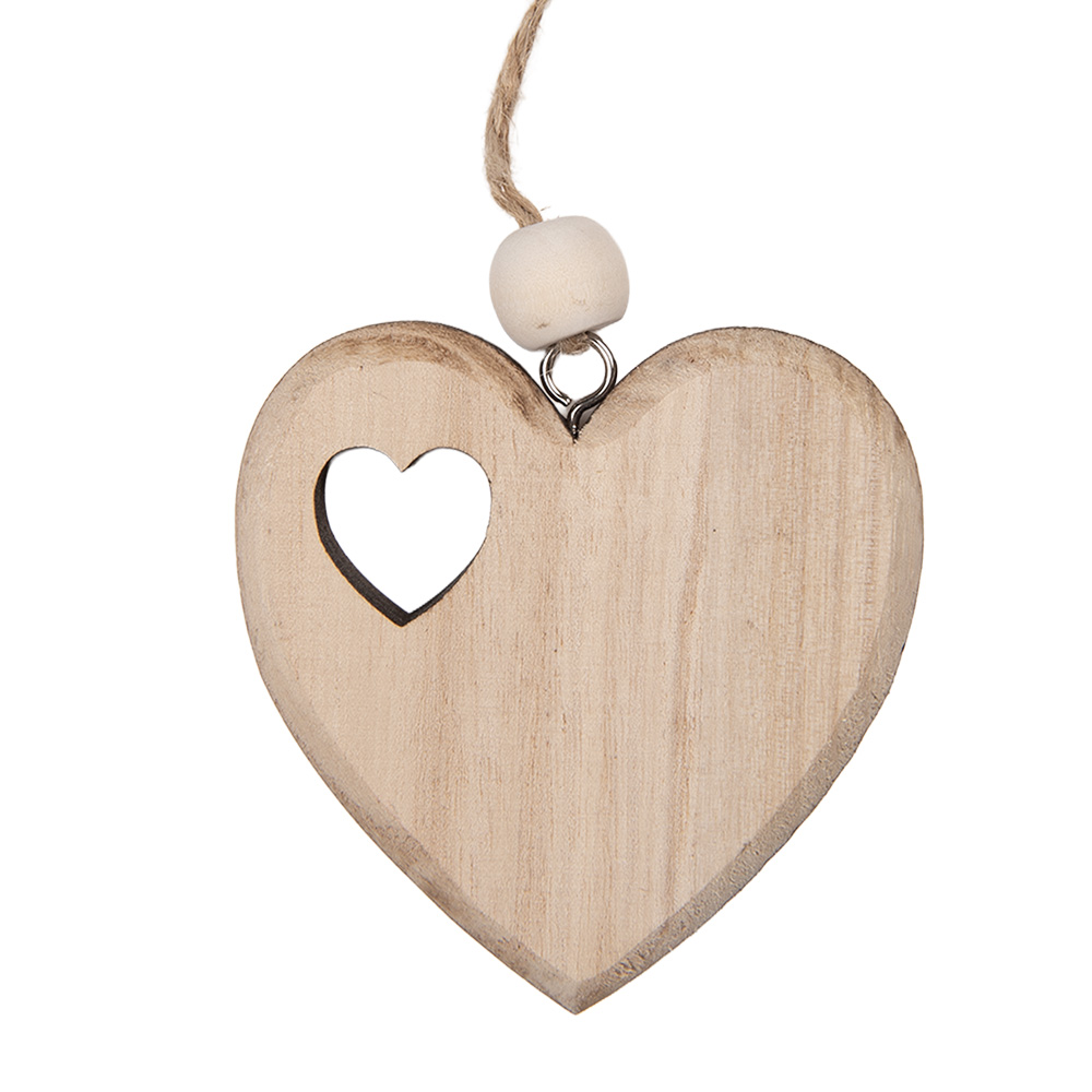Decoratie hanger hart 10x2x10 cm