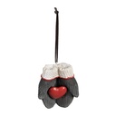 Hanger Mittens Grey 8x5x9 cm