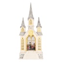 Spieldose mit LED Beige Grau 17x10x41 cm / 3xAA