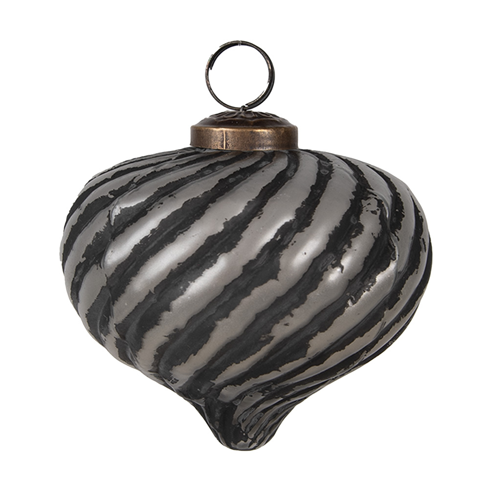 Christbaumkugel Schwarz Ø 10x9 cm