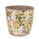 Vaso Porta Pianta Beige Giallo Ø 13x12 cm