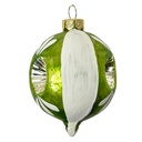 Boule de Noël Vert Blanc Ø 5x7 cm