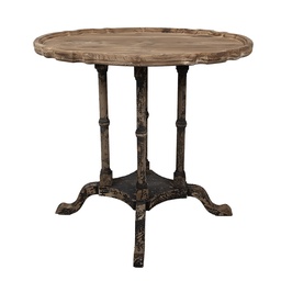 [5H0690] Side Table Brown 66x42x64 cm