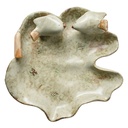 Schale Blatt Grün Braun 16x16x5 cm