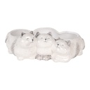 Pot de fleur Chats Gris 27x16x10 cm