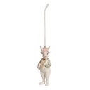 Decoratie hanger konijn 4x4x10 cm