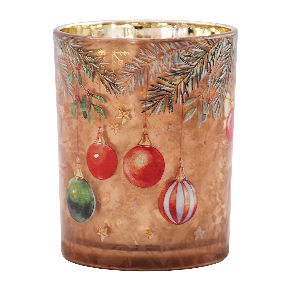 Tealight holder Brown Green Ø 10x13 cm