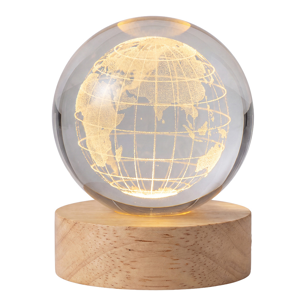 Glass ball with light LED Brown Ø 6 cm