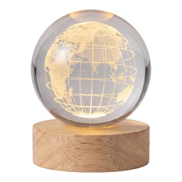 [66962] Sfera di Vetro con Luce LED Marrone Ø 6 cm