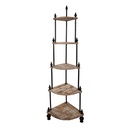 Wall Rack Brown Black 45x45x184 cm