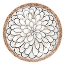 Crockery Breakfast Plates White Brown Ø 21x3 cm