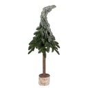 Albero di Natale artificiale Verde Bianco Ø 30x90 cm