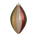 Weihnachtskugel Rot Grün Ø 8x15 cm