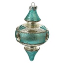 Weihnachtsanhänger Blau Silberfarbig Ø 8x13 cm