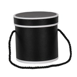 [66009Z] Pacco Regalo Nero Ø 12x12 cm