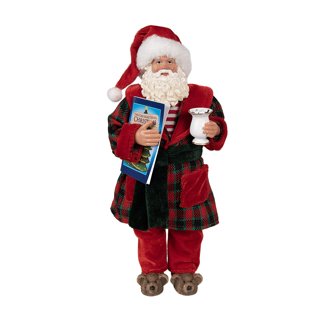 Decoratie kerstman 16x8x28 cm